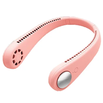 

Mini USB Portable Fan Neck with Rechargeable Battery Ultra Quiet Wind Wearable Fan Handheld Air Cooler Conditioner