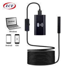 Wifi эндоскоп камера HD720P 8 мм объектив USB камера Полужесткий кабель Водонепроницаемый Iphone Android Беспроводной автомобильный осмотр бороскоп