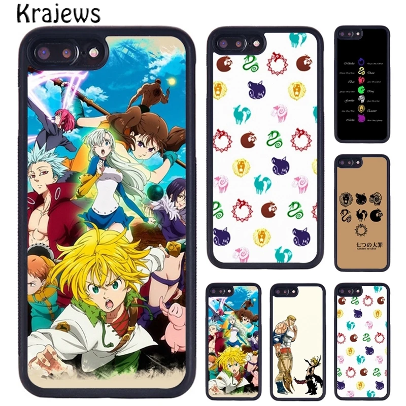 Чехол krajew для телефона с аниме семью смертных грехов iPhone 5 6S 7 8 plus 11 12 Pro X XR XS Max Samsung
