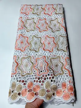 

Swiss lace fabric 2019 stone embroidery African lace fabrics 100% cotton Swiss voile lace in Switzerland With stones FYIN1218