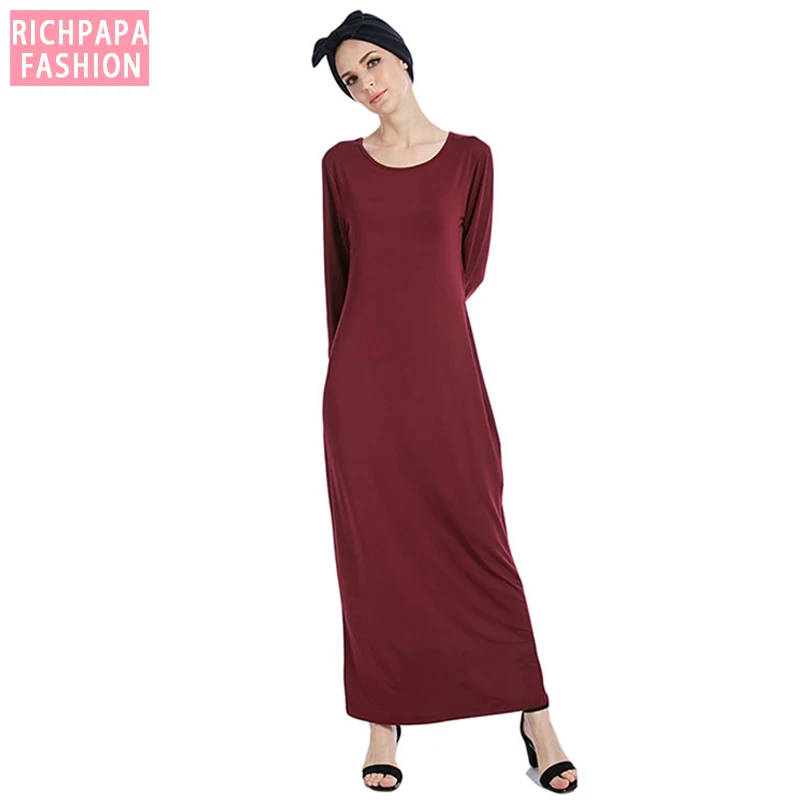 Длинное женское платье длинное хиджаб в мусульманском стиле турецкий исламский