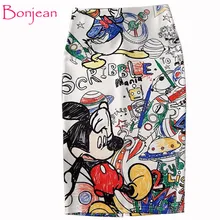 ^#Cheap Women's Pencil skirt 2019 New Cartoon Mouse Print High Waist Slim Skirts Young Girl Summer Large Size Japan Female Falda ^#Cheap Women's Pencil skirt 2019 New Cartoon Mouse Print High Waist Slim Skirts Young Girl Summer Large Size Japan Female Falda