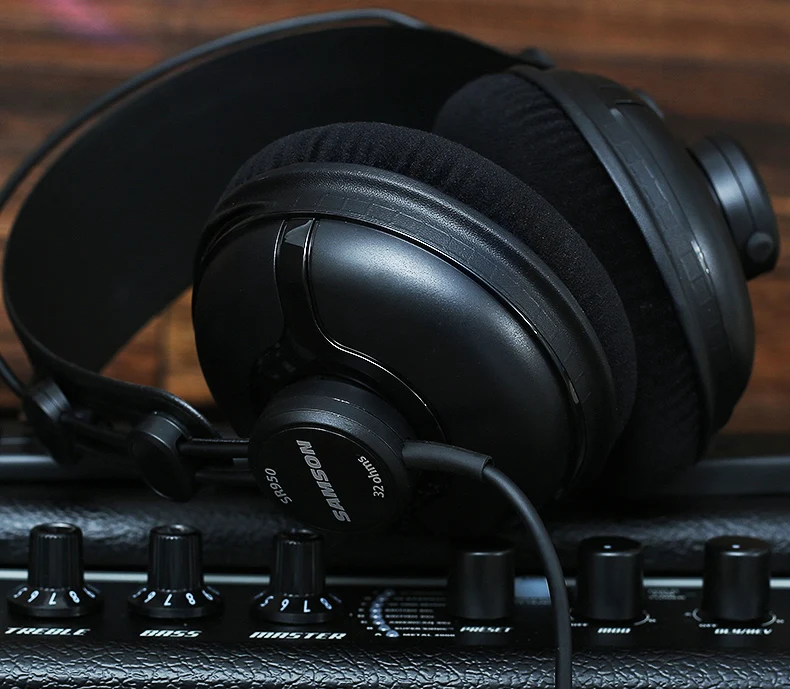 SAMSON SR950 Professional Studio Reference Monitor Headphone Dynamic Headset Closed Ear Design for Recording Monitoring Game DJ