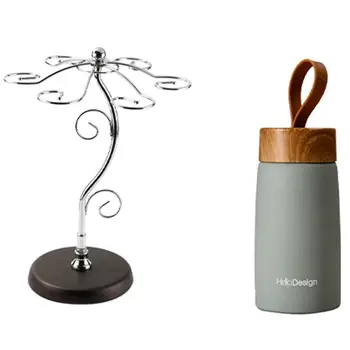 

Countertop Wine Glass Holder Stemware Storage Rack & Insulated Coffee Cup 304 Stainless Steel Kettle Bottle