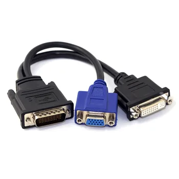 

Dell Graphic Card Dms59 Pin to DVI VGA Graphics Card Conversion Wire One-to-Two LCD Cable Display at the Same Time