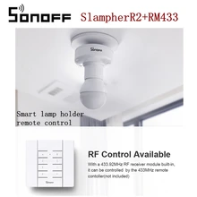 SONOFF SlampherR2 E27 RM433 пульт дистанционного управления WiFi умный держатель лампы адаптер база работает с Alexa Google Home AC100-240V