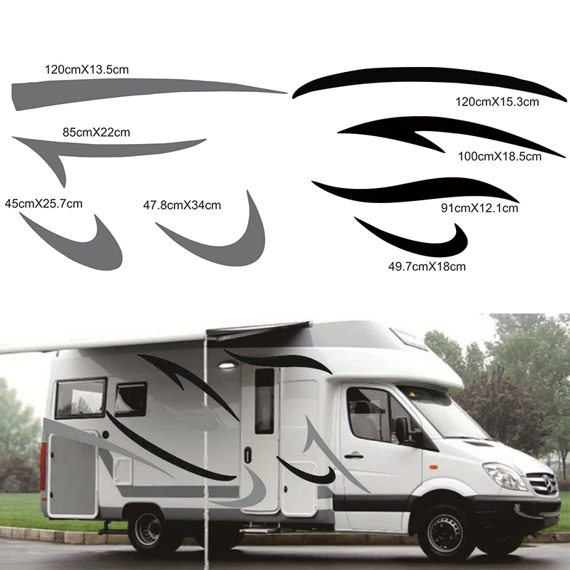 1 пара RV стикер (черный + серый) виниловая наклейка графическая Авто Наклейка s для