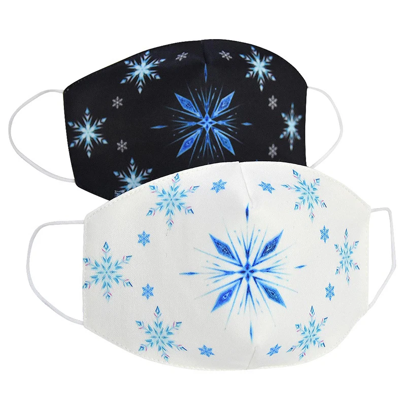 

Girls Snow Queen 2 Cotton Adult Masks Kids Children's Sunscreen Cartoon Printed Cover Dust-proof and Breathable Anti-haze Mask