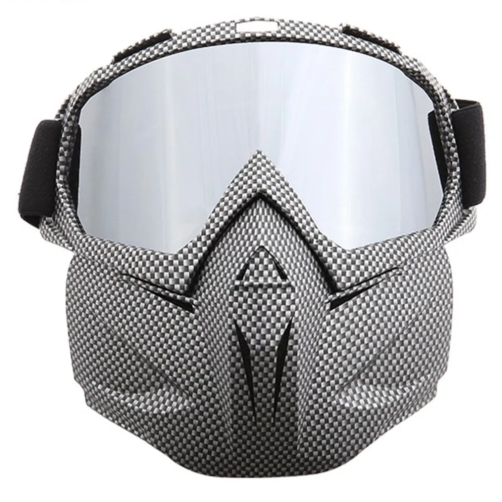 Motorcycle Mask Goggles And Mouth Filter for Motorcycle Helmet Moto Casque Casco Capacete Open Face Detachable Goggle Helmets