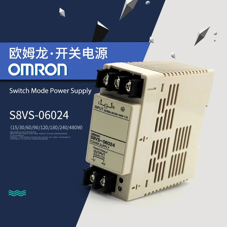 OMRON S8VS-06024A DC Power Supply,24VDC,2.5A,50//60Hz