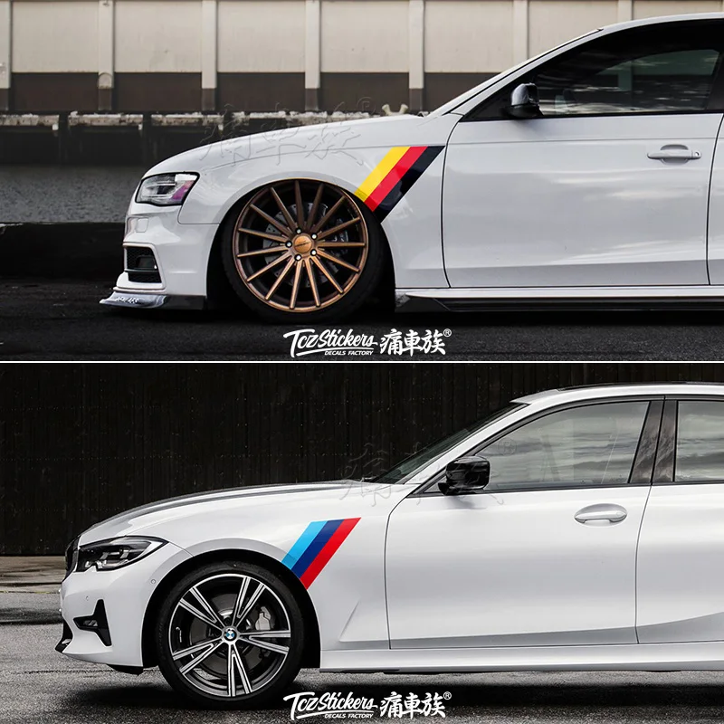 Автомобильная наклейка s для Audi Q3 A4 A3 TT A6 A7 Golf 6 7 внешняя декоративная наклейка крылья модифицированные царапины