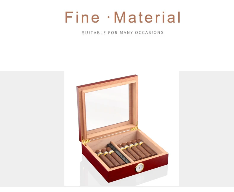 Чехол для сигар Humidor аксессуары для сигар из кедрового дерева увлажнитель гигрометр подходит для сигары COHIBA