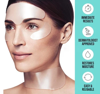 

5/4/3/2/1Pcs/bag Anti Wrinkle Eye Face Pad Reusable Face Lifting Silicone Overnight Invisible Remove Lines Facial Beauty Tool