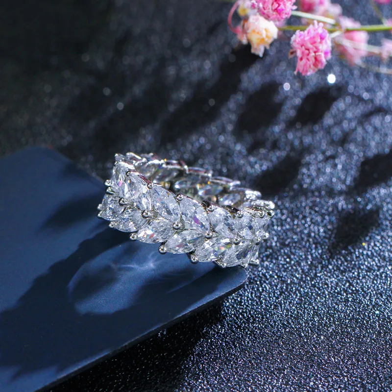 Wong Rain стерлингового серебра 925 искусственный муассанит драгоценный камень Свадебные обручальные бриллианты женское кольцо ювелирных изделий