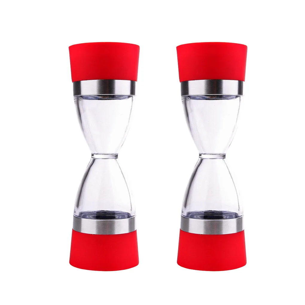 2 In 1 Manual Pepper Mill Hourglass Shape Salt Grinder Adjustable Coarseness Spice Seasoning Grinding Tool Kitchen CookingTool