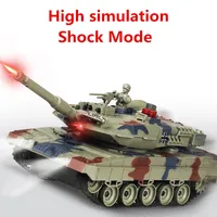 Simulation Smoking RC Battle Tank Crawler Light Remote Control Heavy Machine Tank One Key Smoke Artillery launch Boy Toy Gift 2