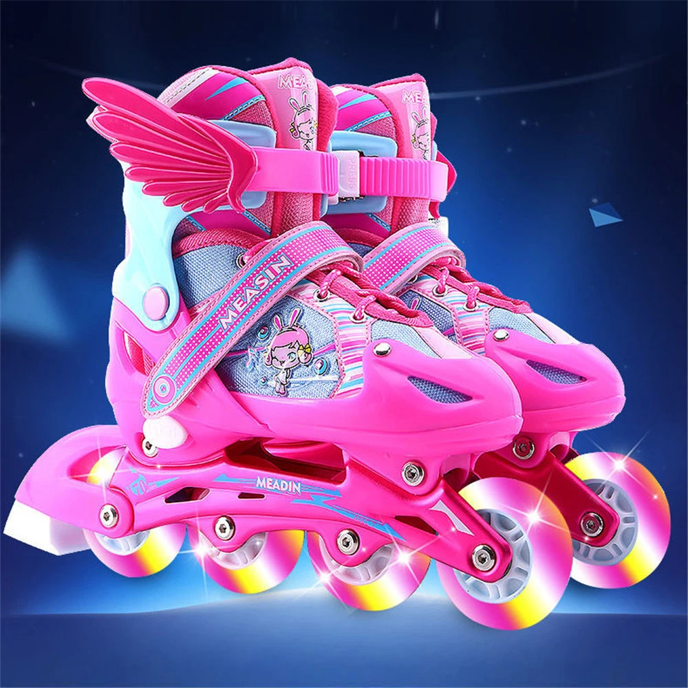 en línea con luces Led para niños y niñas, zapatos de patinaje, ajustables, Unisex, regalo| | - AliExpress