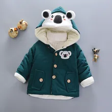 Детская хлопковая куртка; бархатная утепленная куртка