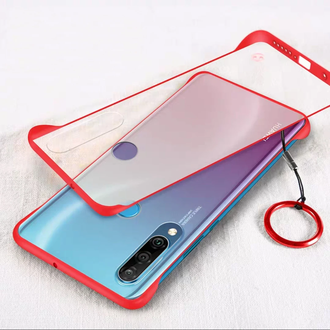 With Ring Матовый чехол без оправы для huawei P20 P30 Lite Pro Чехол для huawei Honor 20 mate 20 Pro Чехол для huawei Nova 4 5 Чехол прозрачный - Цвет: With Ring