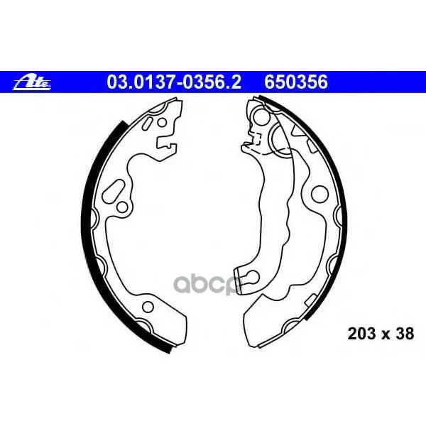 Колодки Тормозные Барабанные Ford- Focus(Daw, Dbw)- 1.8 16v 10.98-11.04 Ate арт. 03.0137-0356.2