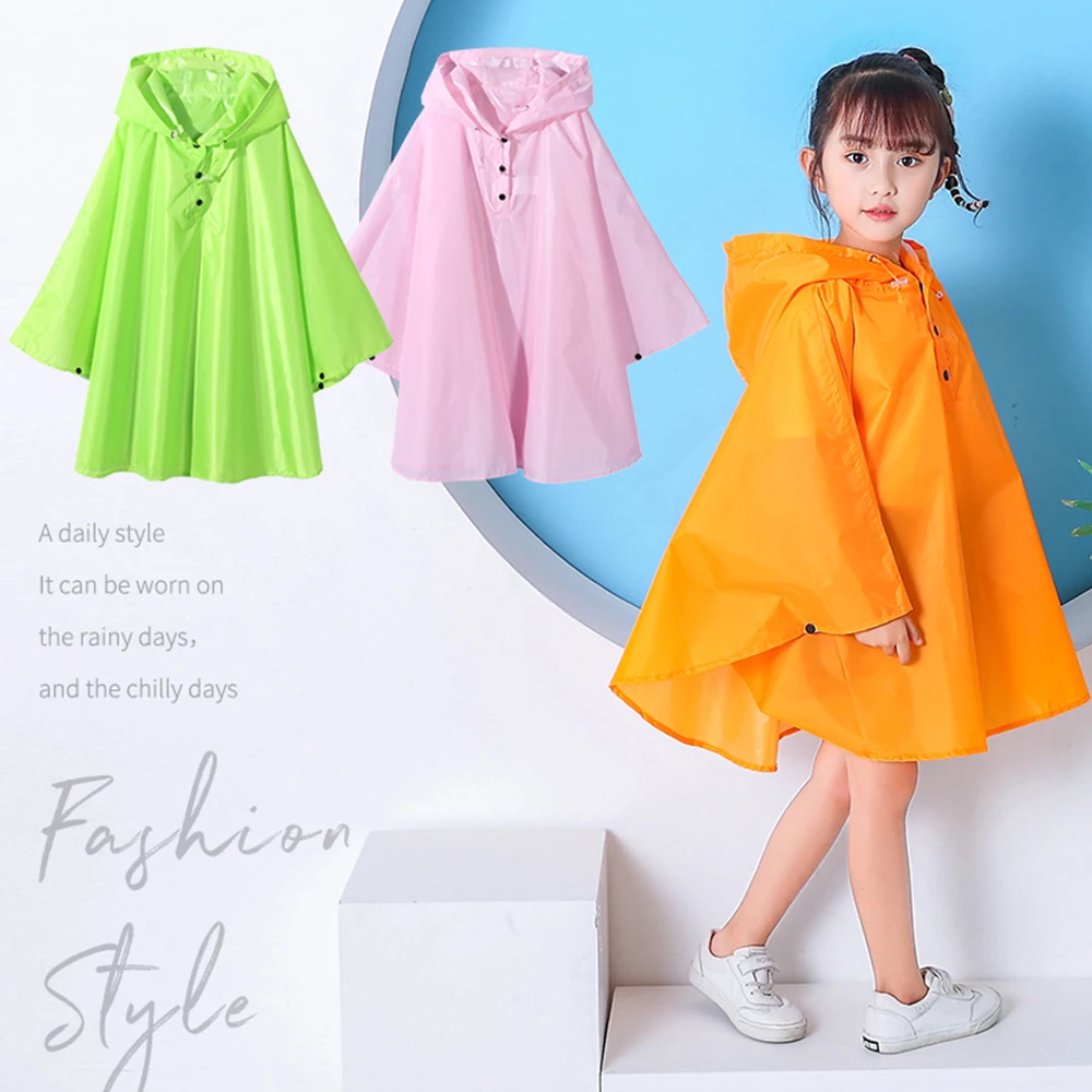 Children raincoat Candy Colors Baby Raincoat Outdoor Waterproof Rain