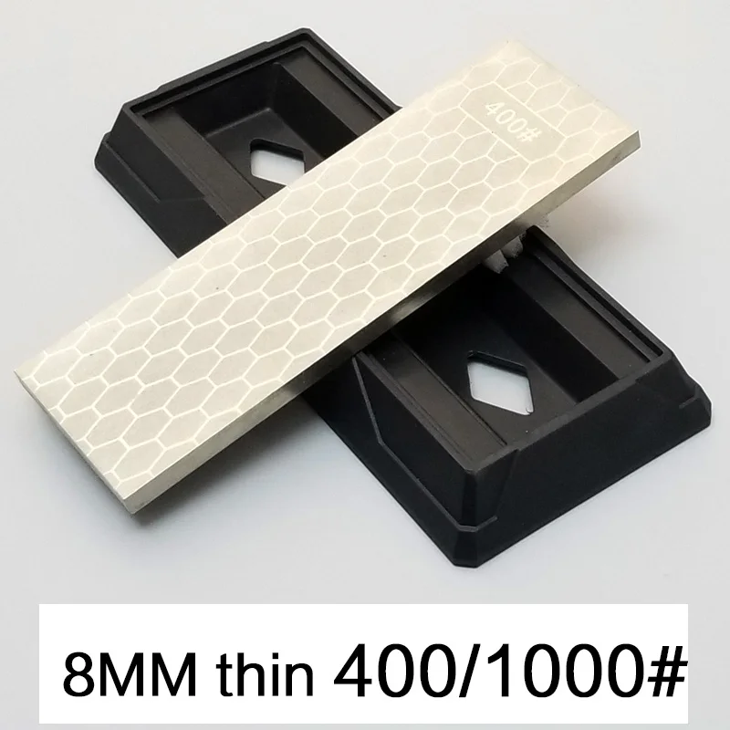 400 600 1000 зернистость двухсторонняя точилка для ножей Алмазная заточка камень шлифовальный хонинговальный кухонный наружный инструмент шлифовальный станок - Цвет: thin 400 1000 grit