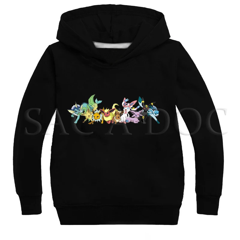 Hoodies 2 Лидер продаж, весенне-осенние свитшоты для мальчиков, одежда для детей, пальто с капюшоном и покемонами, детские толстовки с капюшоном для девочек, повседневный спортивный пуловер - Цвет: Hoodies 2
