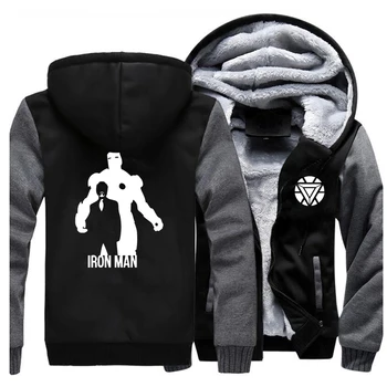 

Iron Man Tony Stark Hoodies For Male 2019 Winter Casual Homme Jacket Hip Hop Harajuku Coat Men Motorcycle Streetwear Mens Coats