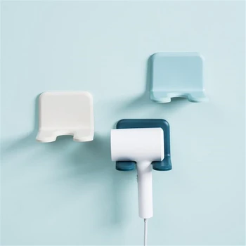 

High Quality 2020 Innovative Wall-mounted Hair Dryer Plastic Bathroom Shelf Storage Hairdryer Holder For Hairdryer