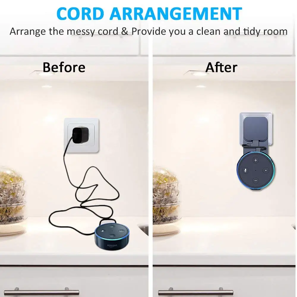 Alexa,Echo,Dot第2世代の壁掛けブラケット,uk/EU互換,マイクロUSB