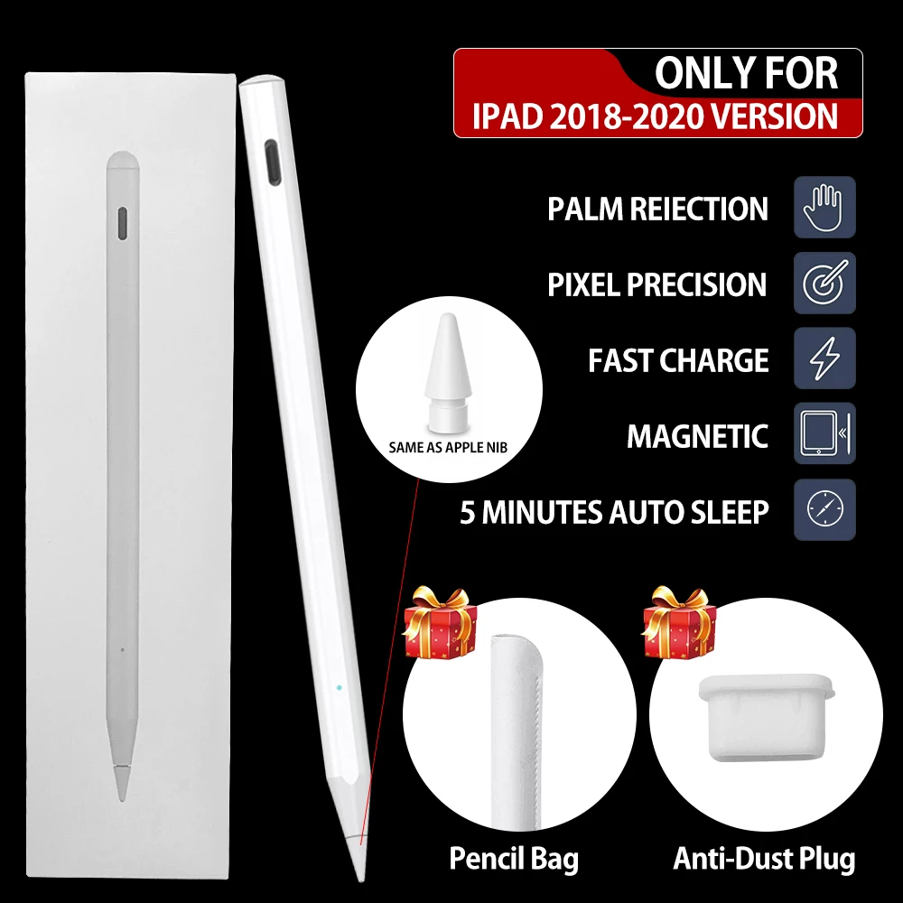 

Capacitive Touch Screen Stylus Active Stylus Pen For iPad Pencil 10.2 Air 3 For Mini 5 2020 12.9 Pro 11 Apple Pencil For Drawing