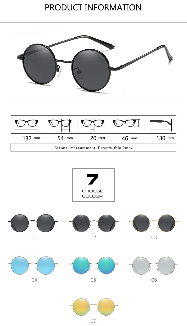 SHAUNA, Новое поступление, винтажные Модные женские и мужские маленькие круглые поляризованные солнцезащитные очки, ретро Трендовое зеркало, линзы, УНИКАЛЬНЫЕ Солнцезащитные очки в стиле панк