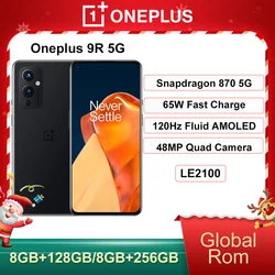 Global Rom OnePlus 9R 9 R Celular 5G Smartphone Android Snapdragon 870 65W Fast Charge Cell Phones Unlocked Support OTA and NFC