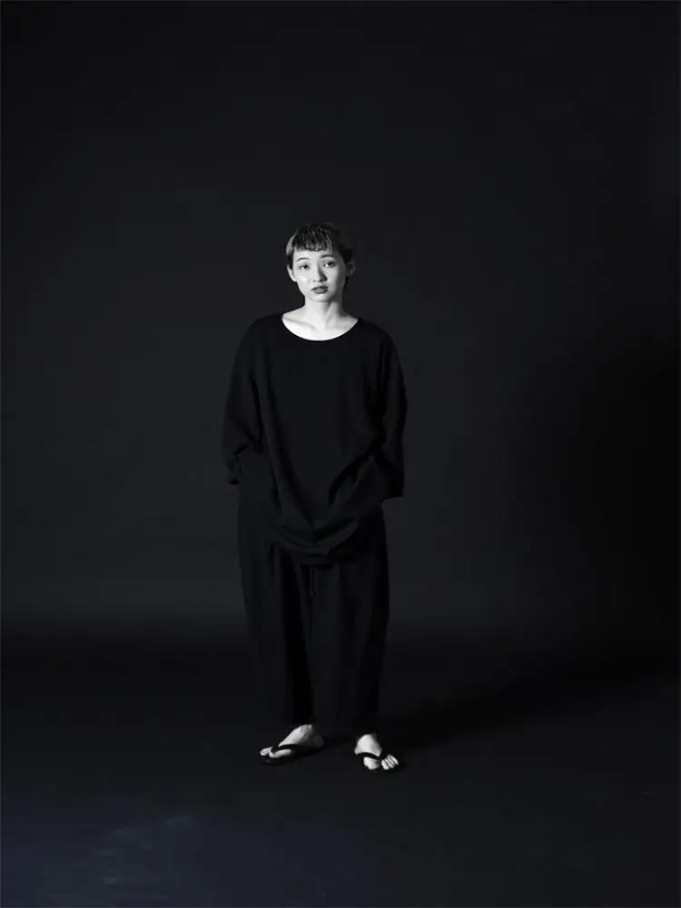 Men's Casual Pants Wide Leg Pants Culottes Spring And Autumn New Black Elastic Waist Super Loose Youth Fashion Harlan Pants