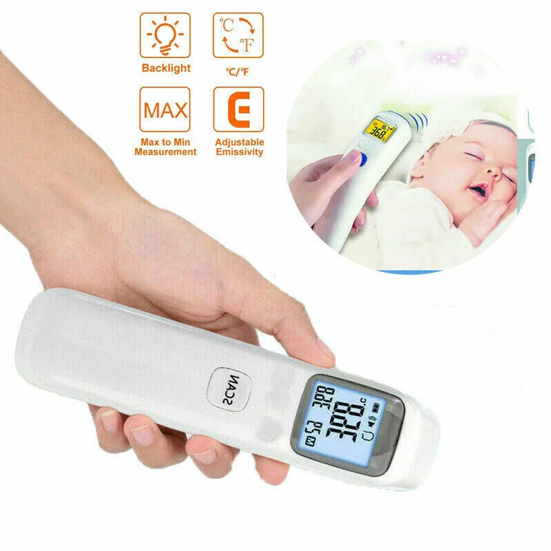 

Baby Digital LCD Infrared Forehead Body Thermometer Non-contact Temperature Measuring Boby and Adult Thermometers