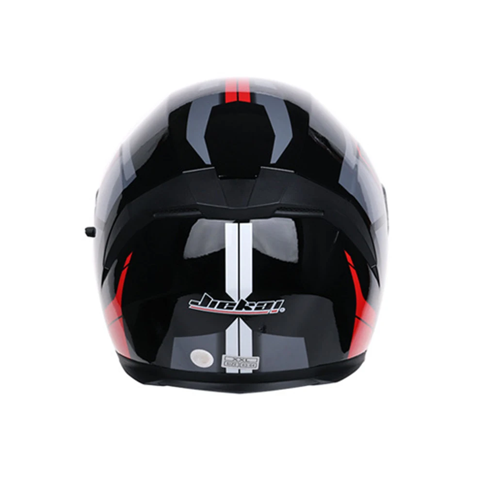 JIEKAI Motorcycle Helmets Full Face Racing Helmet Universal Face Racing Helmet Horn Motorbike ABS Ghost(Black+ Blue) Durable