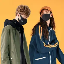 1 шт многоразовая маска для рта, черная хлопковая маска для защиты от пыли и носа, маска для лица и рта, модные воздушные маски против загрязнения