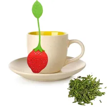 Силиконовый ситечко для чая Нетоксичная силиконовая форма в виде клубники фильтр для заваривания чая чайник кухонные принадлежности