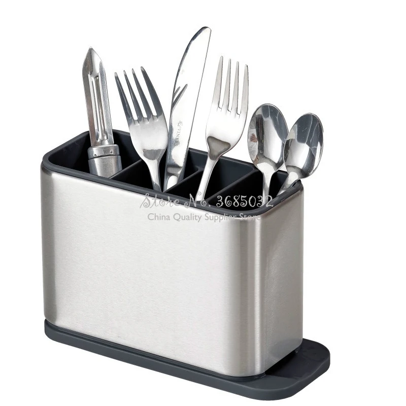 Prix Égouttoir à couverts en acier inoxydable de Surface avec bec de vidange facile rangement de cuisine 20*13.5*8.4cm