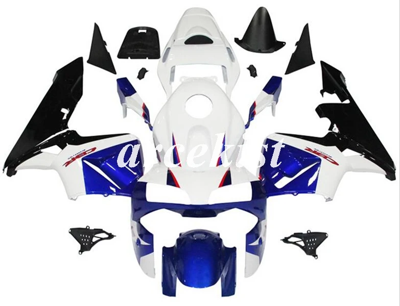 Литьевая Форма ABS мотоцикл обтекатели комплект подходит для CBR600RR F5 2003 2004 03 04 Кузов Набор красный оранжевый черный - Цвет: dark blue