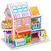 Kids 3D Stereo Puzzle Cartoon House Castle Building Model DIY Handmade Early Learning Educational Toys Gift For Children ► Photo 2/6
