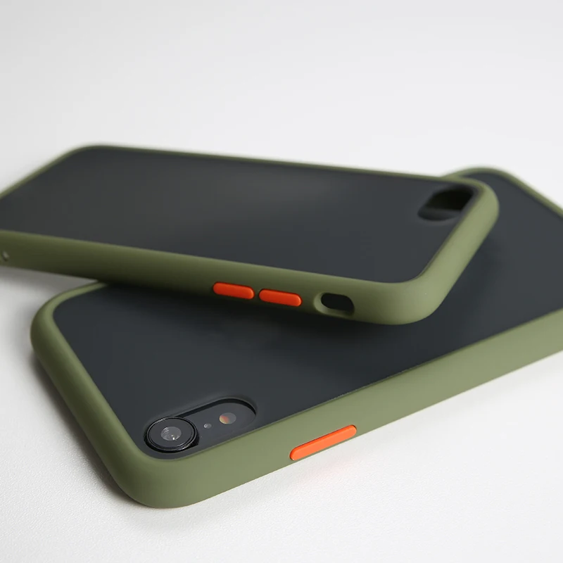 Противоударный Гибридный Силиконовый чехол для телефона huawei P30 P20 mate 20 lite Pro Y6 Y7 для Honor 9X20 Pro 8A 7A чехол матовый чехол - Цвет: Army Green