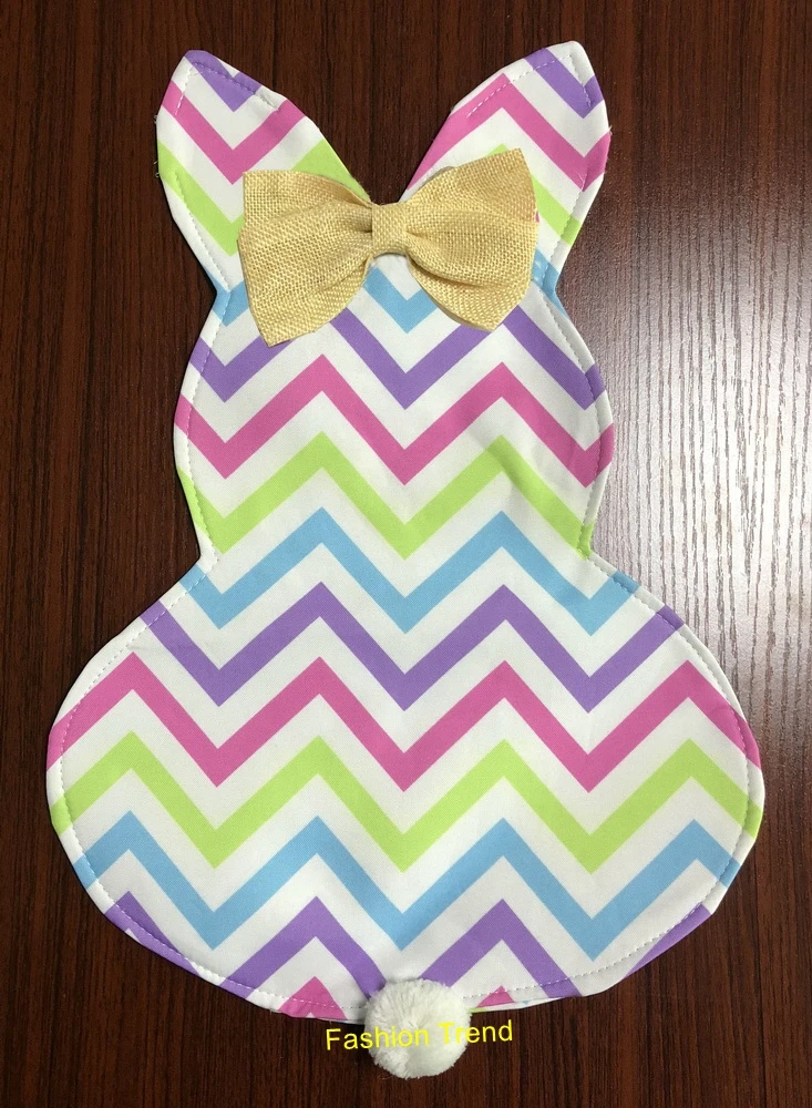 small multi chevron 50 шт./лот вензель шеврон Пасхальный кролик сад флаг холст 12*18 дюймов Пасхальный сад флаг персонализированный - Цвет: small multi chevron
