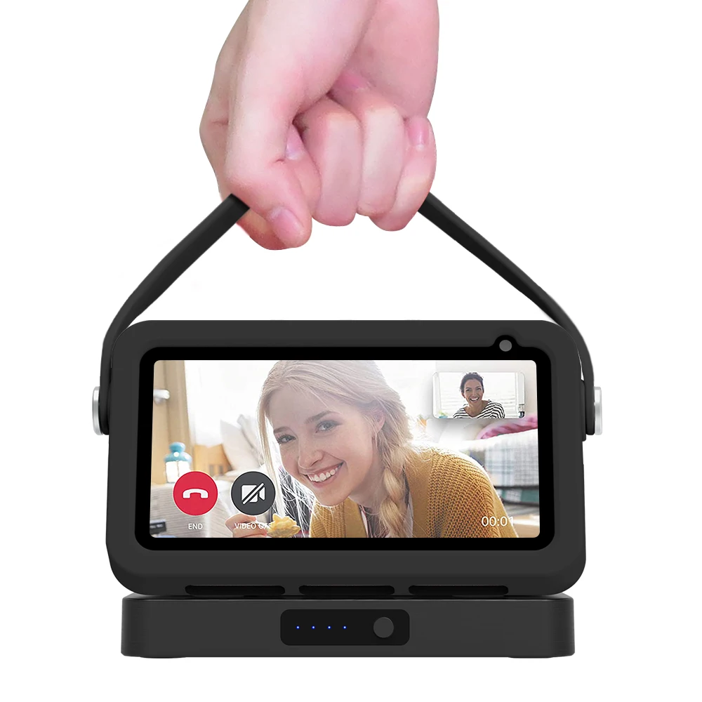 Battery Base for Echo show 5 Portable charger for Echo show 5 holder Rechargeable Backup Battery Echo show 5 Portable case