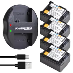 PowerTrust BP-808 BP 808 Battery +NEW USB Dual Charger for Canon BP-827 BP 827 BP-819 BP-807 BP-809 XA10 HF20 HF10 HF100 HG20