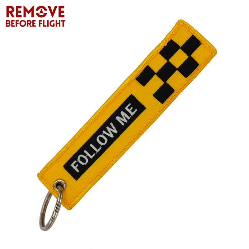 Remove Before Flight Key Chain FOLLOW ME OEM Keychain Jewelry Embroidery Safety Tag Aviation Gifts llavero Fashion Sleutelhanger (2)