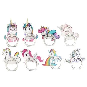 

Cartoon Unicorn Animal Pony Rainbow Bracket Mobile Phone Buckle Decorative Tablet Desktop Design