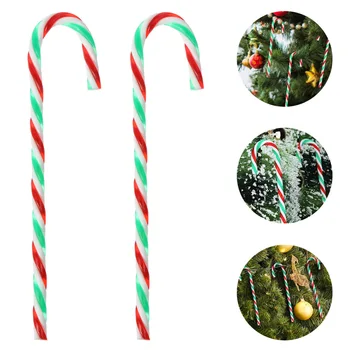 

48 PCS Exquisite Adorable Simple Delicate Decorative Candy Cane Photo Props Tree Pendants Christmas Tree Pendants for Kids Shop