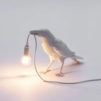 

2020 Popular Modern Resin Desk Lamp Study Bedroom European Designer LED Bird Table Lamp Home Decor Art Desk Light Fixtures