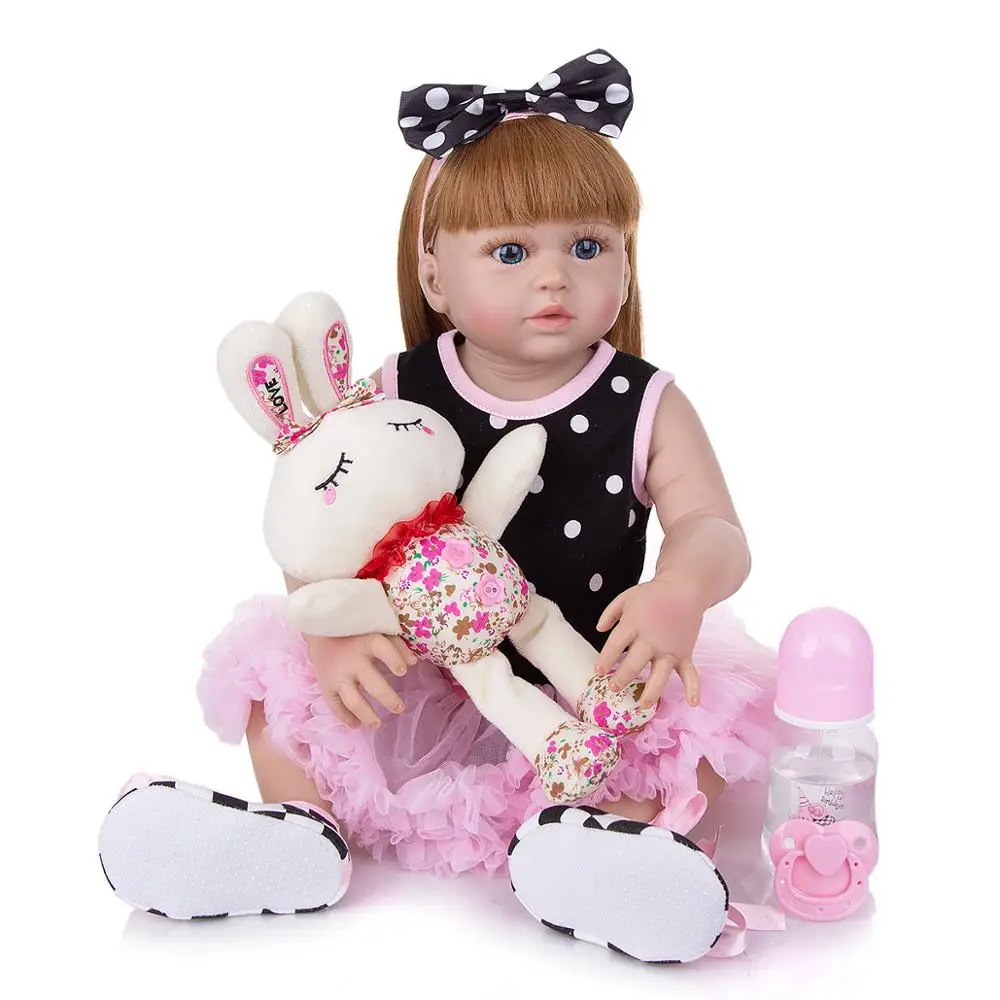 19 Inch Reborn Babies Doll Realistic Bebe Reborn Realista Soft Silicone  Vinyl Toys For Girls Baby Toys For Child Birthday Gift